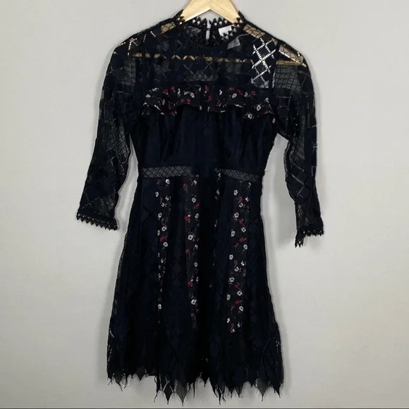 FOXIEDOX Josefine Lace & Clip Dot Cocktail Dress - Picture 10 of 14